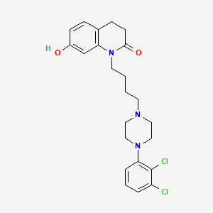 molecular formula C23H27Cl2N3O2 B583267 1-[4-[4-(2,3-Dichlorophenyl)piperazin-1-yl]butyl]-7-hydroxy-3,4-dihydroquinolin-2-one CAS No. 1797983-65-3