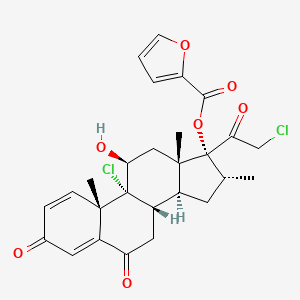 molecular formula C27H28Cl2O7 B583272 6-Oxo Mometasone Furoate CAS No. 1305334-30-8