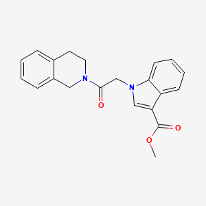 molecular formula C21H20N2O3 B5832763 METHYL 1-[2-OXO-2-(1,2,3,4-TETRAHYDROISOQUINOLIN-2-YL)ETHYL]-1H-INDOLE-3-CARBOXYLATE 