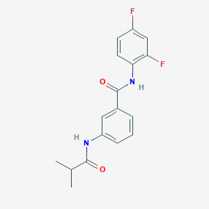 molecular formula C17H16F2N2O2 B5832908 N-(2,4-DIFLUOROPHENYL)-3-(2-METHYLPROPANAMIDO)BENZAMIDE 