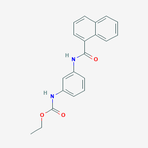 molecular formula C20H18N2O3 B5832920 ethyl N-[3-(naphthalene-1-carbonylamino)phenyl]carbamate 