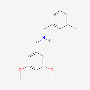molecular formula C16H18FNO2 B5832952 N-[(3,5-dimethoxyphenyl)methyl]-1-(3-fluorophenyl)methanamine 
