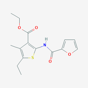 molecular formula C15H17NO4S B5832962 ETHYL 5-ETHYL-2-(FURAN-2-AMIDO)-4-METHYLTHIOPHENE-3-CARBOXYLATE 