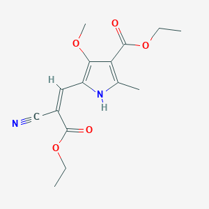 molecular formula C15H18N2O5 B5833084 ethyl 5-[(Z)-2-cyano-3-ethoxy-3-oxoprop-1-enyl]-4-methoxy-2-methyl-1H-pyrrole-3-carboxylate 