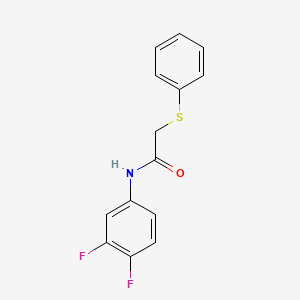 molecular formula C14H11F2NOS B5833130 N-(3,4-difluorophenyl)-2-(phenylsulfanyl)acetamide 