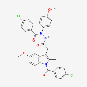 molecular formula C33H27Cl2N3O5 B583314 Indomethacin Diamide CAS No. 402849-25-6