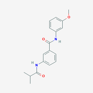 molecular formula C18H20N2O3 B5833273 N-(3-Methoxyphenyl)-3-(2-methylpropanamido)benzamide 
