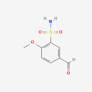 molecular formula C8H9NO4S B583330 5-Formyl-2-methoxybenzenesulfonamide CAS No. 105764-07-6