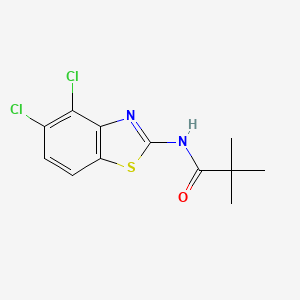 molecular formula C12H12Cl2N2OS B5833332 N-(4,5-dichloro-1,3-benzothiazol-2-yl)-2,2-dimethylpropanamide 