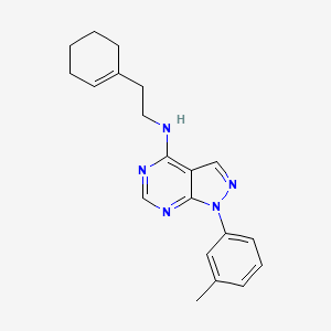 molecular formula C20H23N5 B5833372 N-[2-(cyclohex-1-en-1-yl)ethyl]-1-(3-methylphenyl)-1H-pyrazolo[3,4-d]pyrimidin-4-amine 