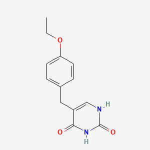 molecular formula C13H14N2O3 B5833481 5-[(4-ethoxyphenyl)methyl]-1H-pyrimidine-2,4-dione 