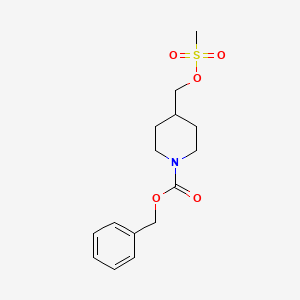molecular formula C15H21NO5S B583352 Benzyl 4-(((methylsulfonyl)oxy)methyl)piperidine-1-carboxylate CAS No. 159275-16-8