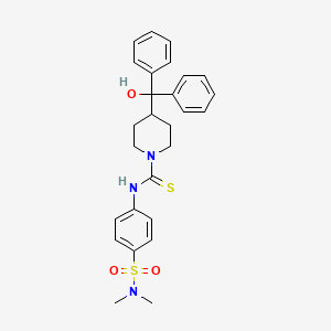 N-[4-[(Dimethylamino)sulfonyl]phenyl]-4-(hydroxydiphenylmethyl)-1-piperidinecarbothioamide
