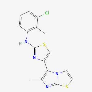molecular formula C16H13ClN4S2 B5833619 N-(3-chloro-2-methylphenyl)-N-[4-(6-methylimidazo[2,1-b][1,3]thiazol-5-yl)-1,3-thiazol-2-yl]amine 