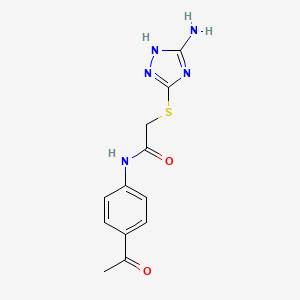 molecular formula C12H13N5O2S B5833621 N-(4-acetylphenyl)-2-[(3-amino-1H-1,2,4-triazol-5-yl)sulfanyl]acetamide 