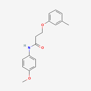 molecular formula C17H19NO3 B5833663 N-(4-methoxyphenyl)-3-(3-methylphenoxy)propanamide 
