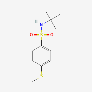 molecular formula C11H17NO2S2 B5833675 N-tert-butyl-4-methylsulfanylbenzenesulfonamide 