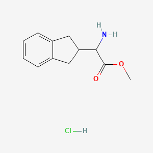 molecular formula C12H16ClNO2 B583369 methyl 2-amino-2-(2,3-dihydro-1H-inden-2-yl)acetate hydrochloride CAS No. 155172-72-8