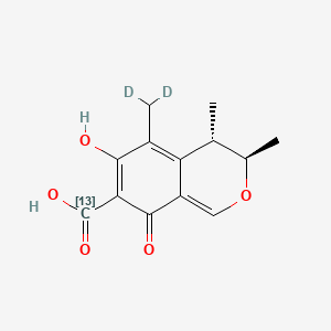 molecular formula C13H14O5 B583382 (-)-Citrinin-13C,d2 CAS No. 1329611-85-9