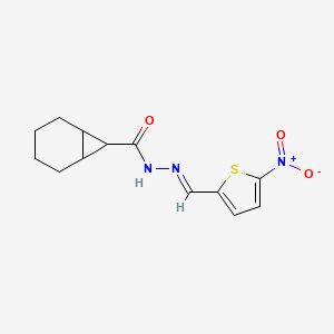 molecular formula C13H15N3O3S B5833946 N-[(E)-(5-nitrothiophen-2-yl)methylideneamino]bicyclo[4.1.0]heptane-7-carboxamide 