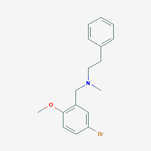 molecular formula C17H20BrNO B5833986 N-[(5-bromo-2-methoxyphenyl)methyl]-N-methyl-2-phenylethanamine 