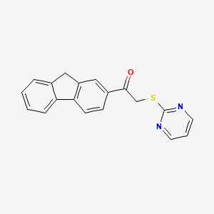molecular formula C19H14N2OS B5833997 1-(9H-fluoren-2-yl)-2-pyrimidin-2-ylsulfanylethanone 