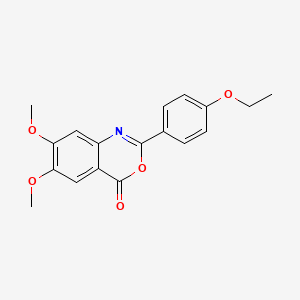 molecular formula C18H17NO5 B5834080 2-(4-ethoxyphenyl)-6,7-dimethoxy-4H-3,1-benzoxazin-4-one 