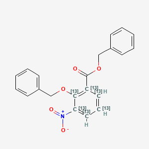 molecular formula C21H17NO5 B583410 benzyl 3-nitro-2-phenylmethoxy(1,2,3,4,5,6-13C6)cyclohexa-1,3,5-triene-1-carboxylate CAS No. 1330265-54-7