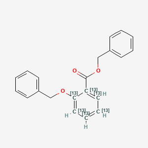 molecular formula C21H18O3 B583415 benzyl 6-phenylmethoxy(1,2,3,4,5,6-13C6)cyclohexa-1,3,5-triene-1-carboxylate CAS No. 1330189-10-0