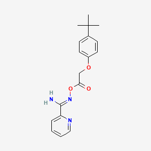 molecular formula C18H21N3O3 B5834158 N'-{[2-(4-tert-butylphenoxy)acetyl]oxy}-2-pyridinecarboximidamide 