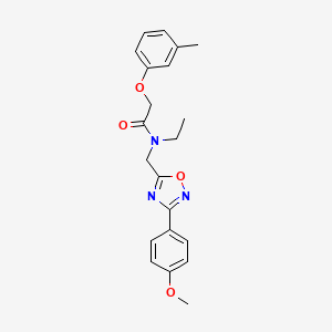 molecular formula C21H23N3O4 B5834207 N-ethyl-N-{[3-(4-methoxyphenyl)-1,2,4-oxadiazol-5-yl]methyl}-2-(3-methylphenoxy)acetamide 