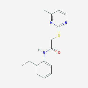 molecular formula C15H17N3OS B5834338 N-(2-ethylphenyl)-2-[(4-methylpyrimidin-2-yl)sulfanyl]acetamide 