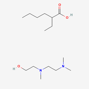 molecular formula C15H34N2O3 B583435 Hexanoic acid, 2-ethyl-, compd. with 2-((2-(dimethylamino)ethyl)methylamino)ethanol CAS No. 143309-93-7