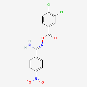 molecular formula C14H9Cl2N3O4 B5834352 N'-{[(3,4-dichlorophenyl)carbonyl]oxy}-4-nitrobenzenecarboximidamide 