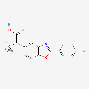 molecular formula C16H12ClNO3 B583437 Benoxaprofen-13C,d3 CAS No. 1329840-53-0
