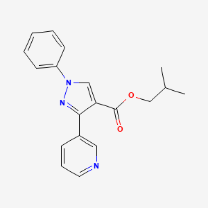 molecular formula C19H19N3O2 B5834412 2-Methylpropyl 1-phenyl-3-pyridin-3-ylpyrazole-4-carboxylate 
