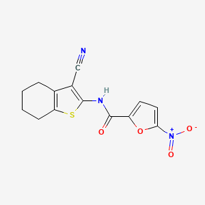 molecular formula C14H11N3O4S B5834431 N-(3-cyano-4,5,6,7-tetrahydro-1-benzothiophen-2-yl)-5-nitrofuran-2-carboxamide 