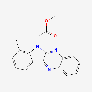 molecular formula C18H15N3O2 B5834468 Methyl 2-(4-methylindolo[2,3-b]quinoxalin-5-yl)acetate 