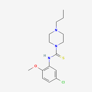 molecular formula C15H22ClN3OS B5834492 N-(5-chloro-2-methoxyphenyl)-4-propylpiperazine-1-carbothioamide 