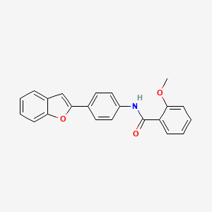 molecular formula C22H17NO3 B5834527 N-[4-(1-benzofuran-2-yl)phenyl]-2-methoxybenzamide 