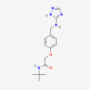 molecular formula C15H21N5O2 B5834546 N-tert-butyl-2-{4-[(1H-1,2,4-triazol-3-ylamino)methyl]phenoxy}acetamide 