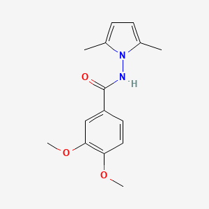 molecular formula C15H18N2O3 B5834575 N-(2,5-dimethyl-1H-pyrrol-1-yl)-3,4-dimethoxybenzamide 