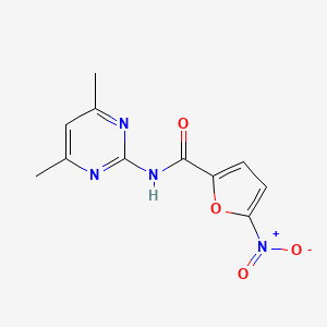 molecular formula C11H10N4O4 B5834646 N-(4,6-dimethylpyrimidin-2-yl)-5-nitrofuran-2-carboxamide 
