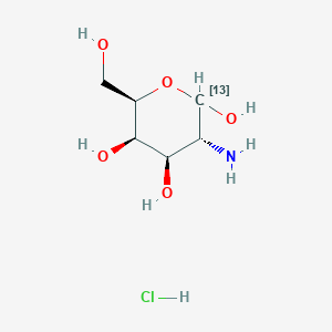 molecular formula C6H14ClNO5 B583467 D-galactosamine-1-13C hydrochloride CAS No. 478518-54-6