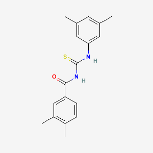 molecular formula C18H20N2OS B5834693 N-[(3,5-dimethylphenyl)carbamothioyl]-3,4-dimethylbenzamide 