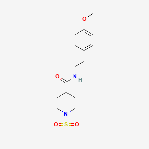 molecular formula C16H24N2O4S B5834712 N-[2-(4-methoxyphenyl)ethyl]-1-(methylsulfonyl)piperidine-4-carboxamide 