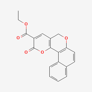 molecular formula C19H14O5 B583481 Ethyl 2-oxo-2H,5H-1,6-dioxa-benzo[c]phenanthrene-3-carboxylate CAS No. 143034-66-6