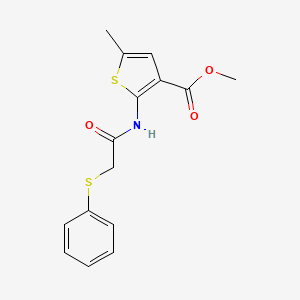 molecular formula C15H15NO3S2 B5834923 METHYL 5-METHYL-2-[2-(PHENYLSULFANYL)ACETAMIDO]THIOPHENE-3-CARBOXYLATE 