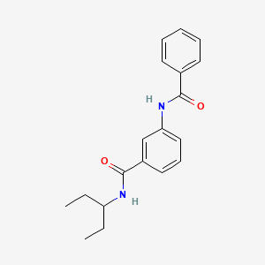 molecular formula C19H22N2O2 B5834959 N-(pentan-3-yl)-3-[(phenylcarbonyl)amino]benzamide 