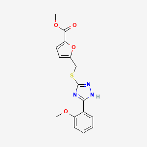 molecular formula C16H15N3O4S B5834977 methyl 5-[[5-(2-methoxyphenyl)-1H-1,2,4-triazol-3-yl]sulfanylmethyl]furan-2-carboxylate 